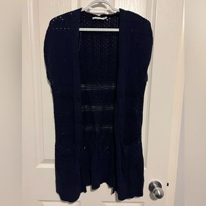 Ricki's KNIT Cardigan Vest - Size XS/S - Navy!